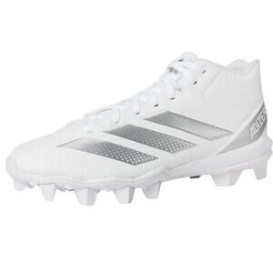 Adidas Mens Adizero Impact.2 MD Football Cleats US 7 Silver White Athletic GUC